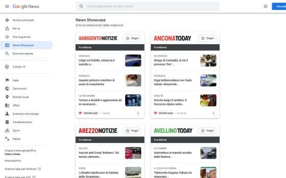 Google News Showcase anche su desktop