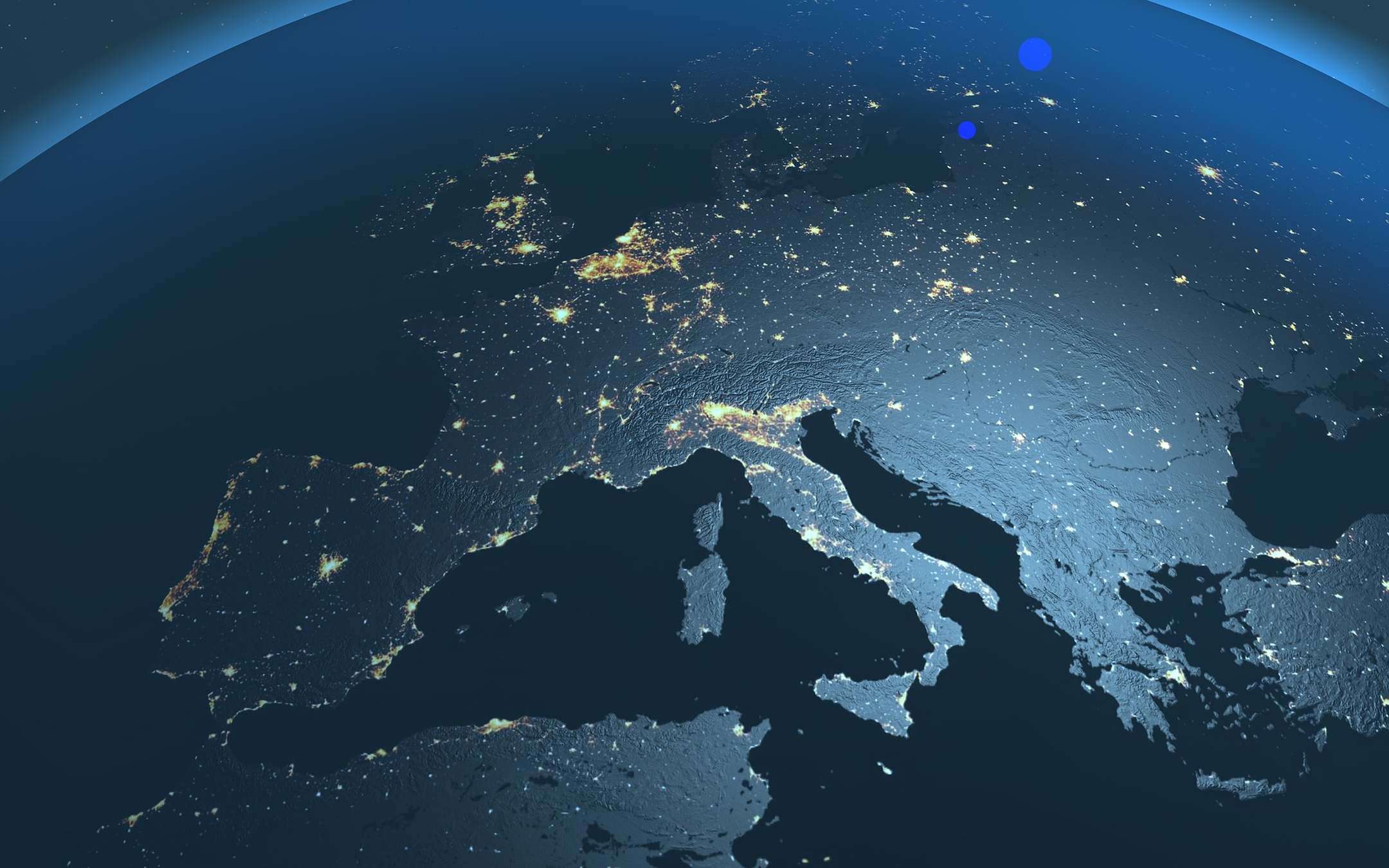 Europa. Europe. Night Europe Map. Ночная карта Европы 2022. Физическая карта Европы в хорошем качестве крупным планом.