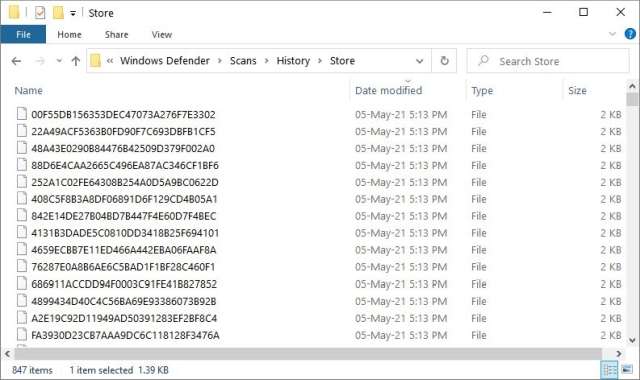 Microsoft Defender files