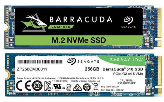 SSD NVMe Seagate Barracuda 256GB al minimo storico