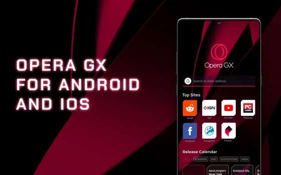 Il browser Opera GX arriva su Android e iOS