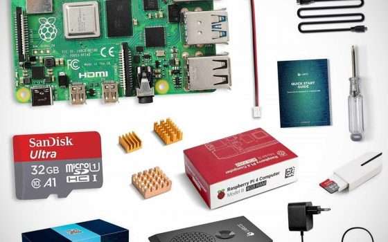 Lo starter kit di Raspberry Pi 4 è in offerta