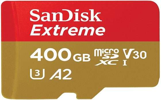 SanDisk Extreme microSDXC da 400GB scontata di quasi 30€