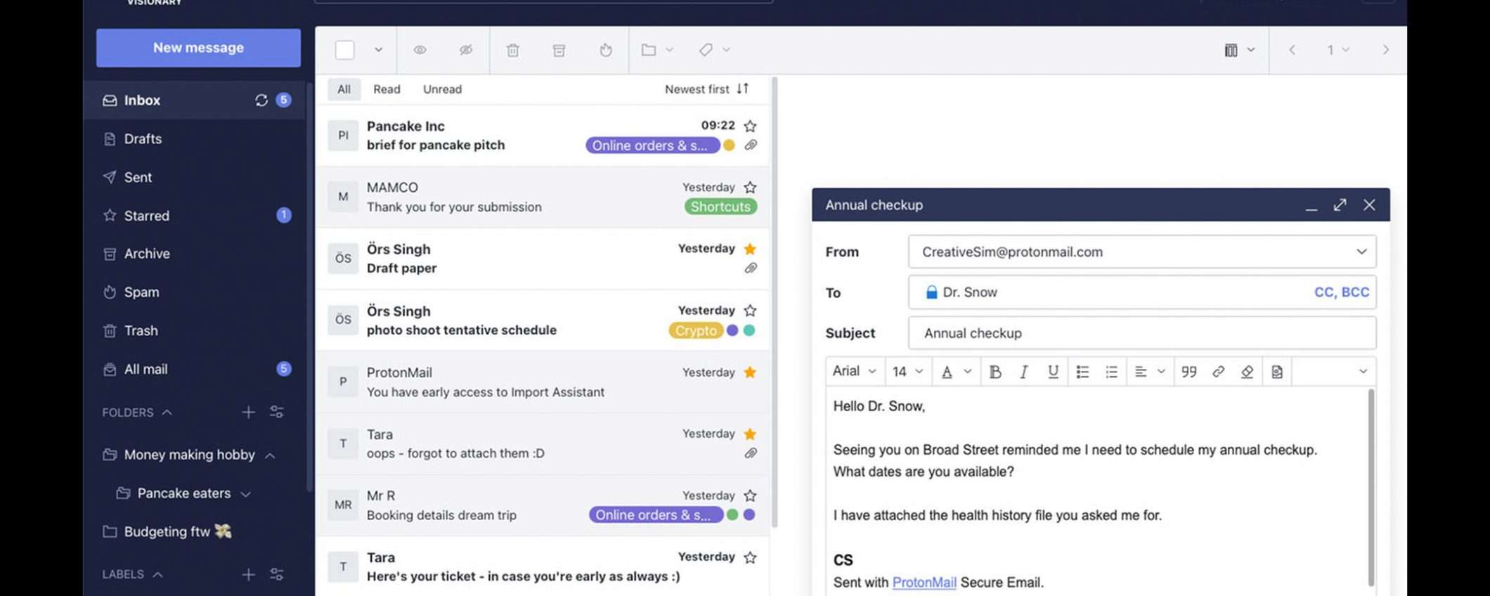 ProtonMail: nuova interfaccia per la versione web