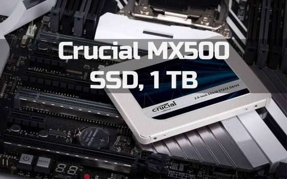 SSD Crucial 1 TB, il prezzo su Amazon è OTTIMO