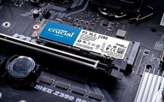 Crucial P2 1TB: l'SSD NVMe che costa come un SATA