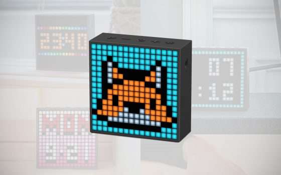 Speaker BT con pannello LED pixel art: sconto x2