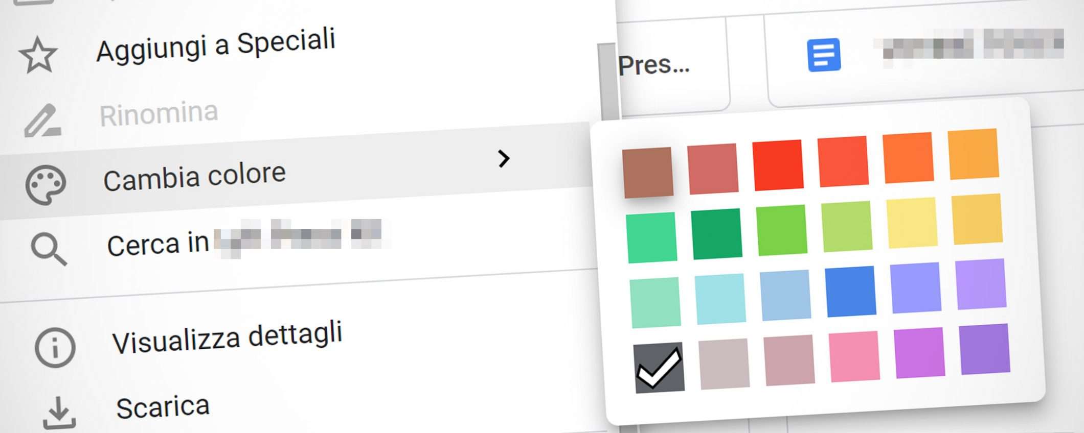 Google Drive colora le cartelle condivise