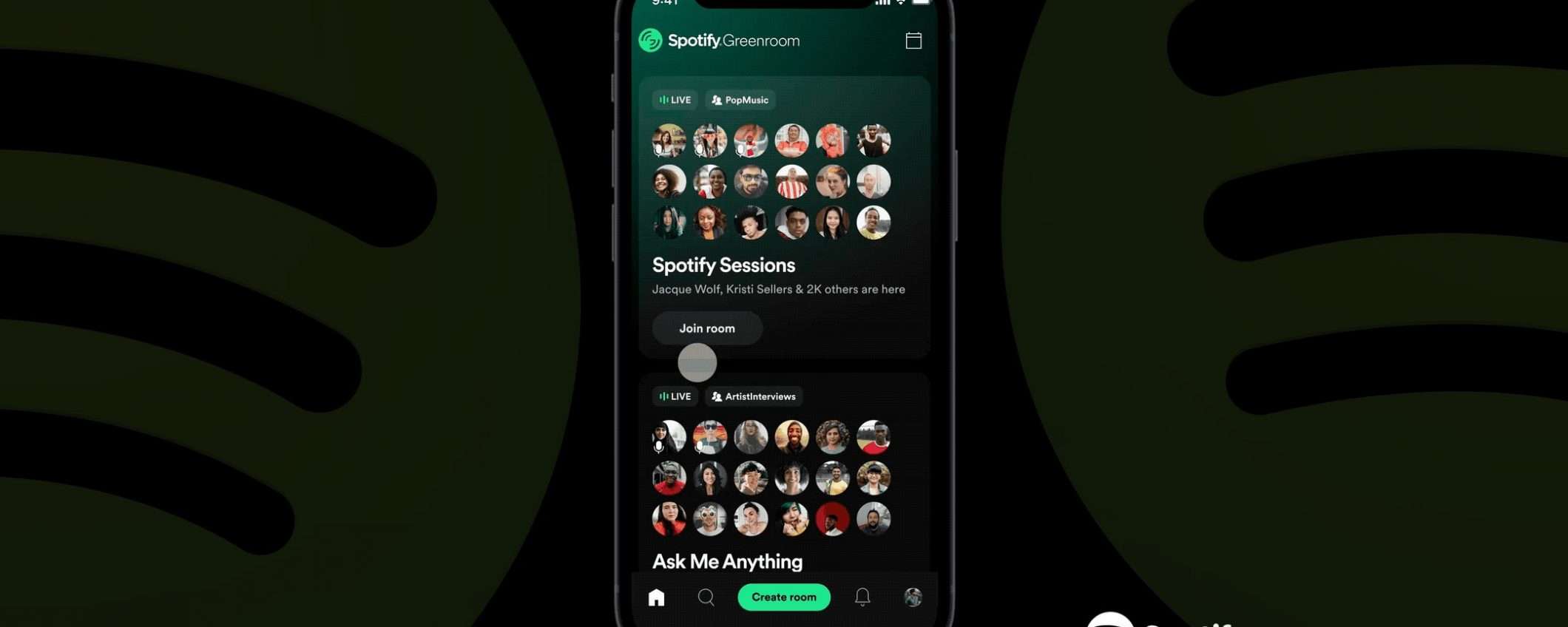 Spotify inaugura la Greenroom per live e podcast