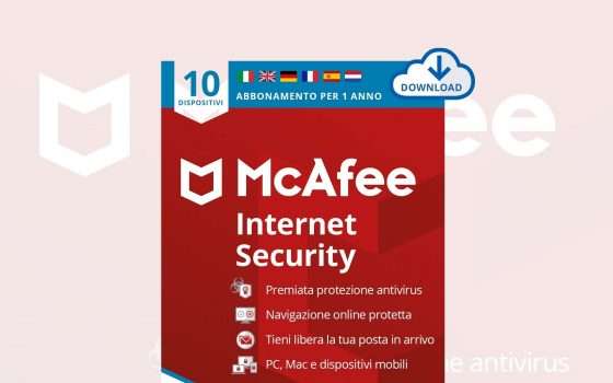 McAfee, l'antivirus ti costa solo 2 euro all'anno