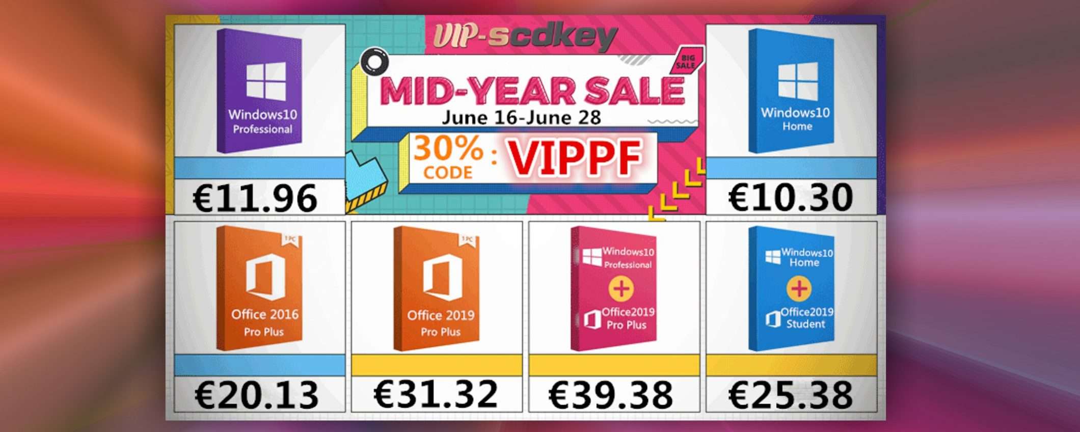 Sconti e premi VIP-SCDkey: Windows 10 PRO OEM key a 11€