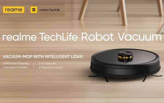 Il primo robot aspirapolvere di Realme è in offerta lancio