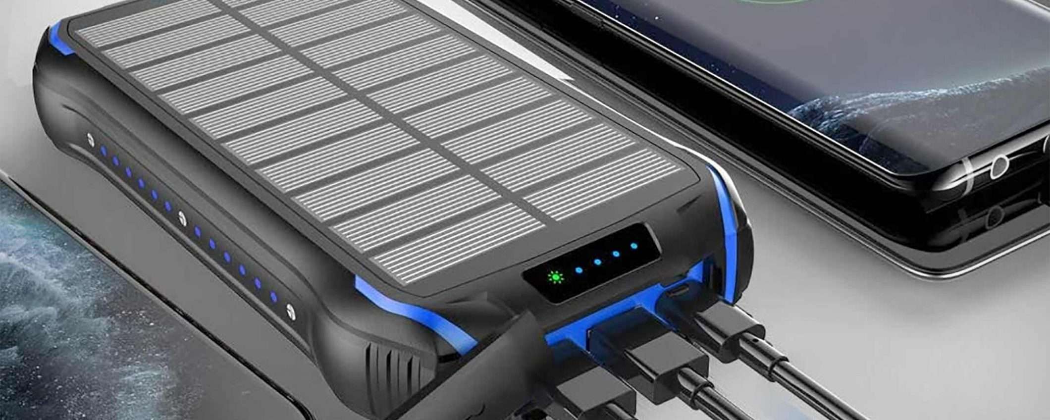 Il powerbank solare che ha tutto, in MAXI SCONTO