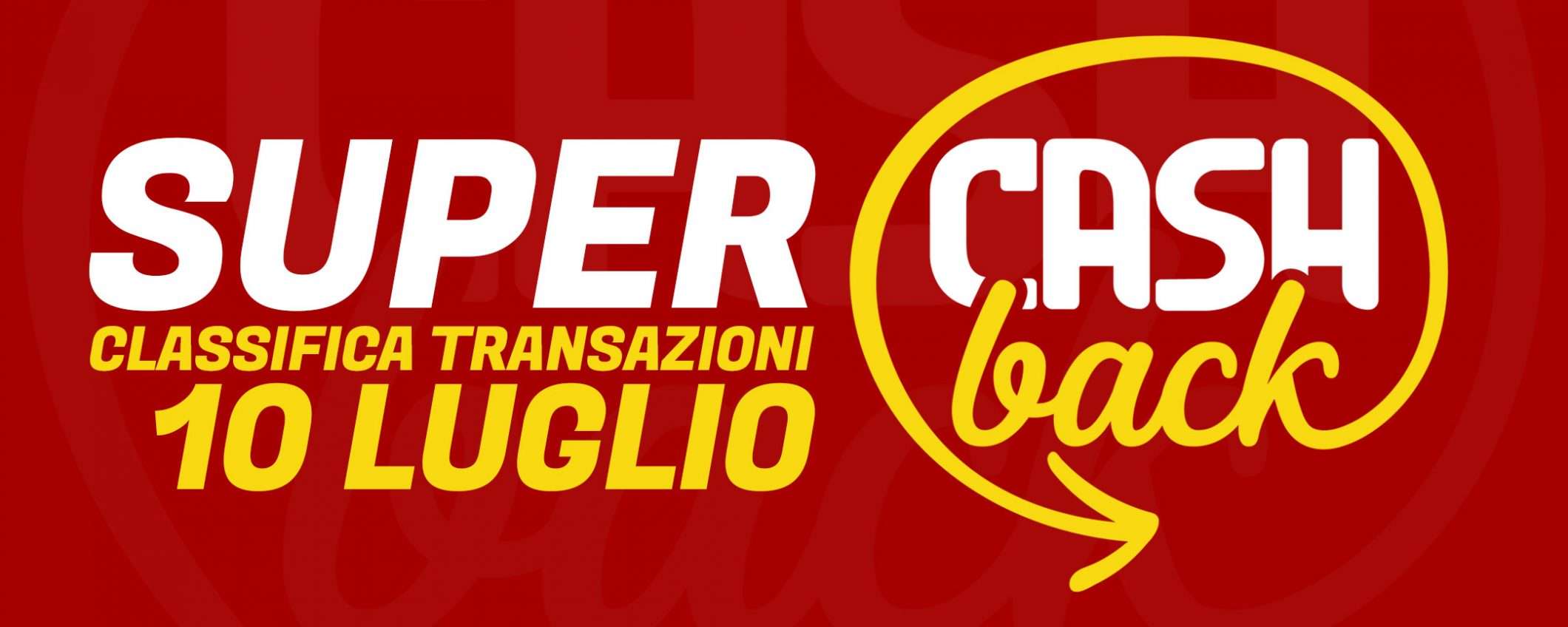 Super Cashback, la situazione al 10 luglio