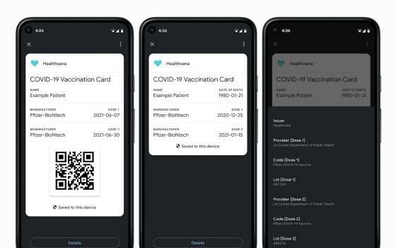 Google Pay può conservare il certificato vaccinale