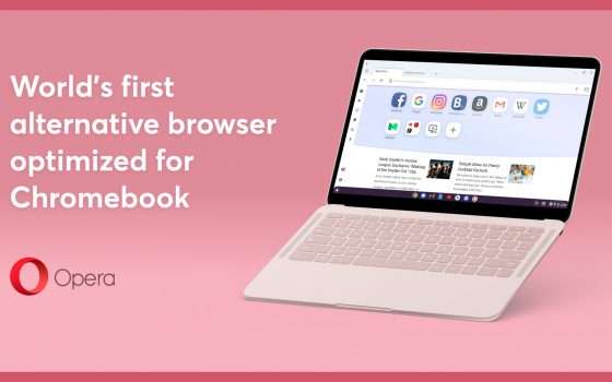 Browser Opera ottimizzato per Chromebook