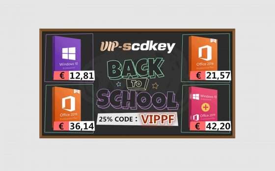 VIP-SCDkey Back to School Promo: Windows 10 PRO OEM a 12€!