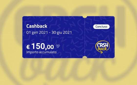 Congratulazioni, hai diritto al Cashback accumulato