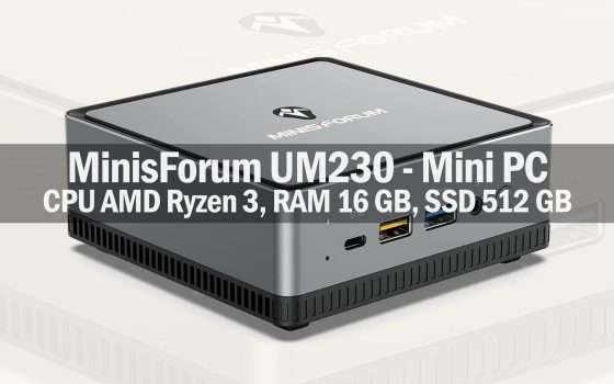 Mini PC con Ryzen 3, 16/512 GB, WiFi 6: CHE SCONTO