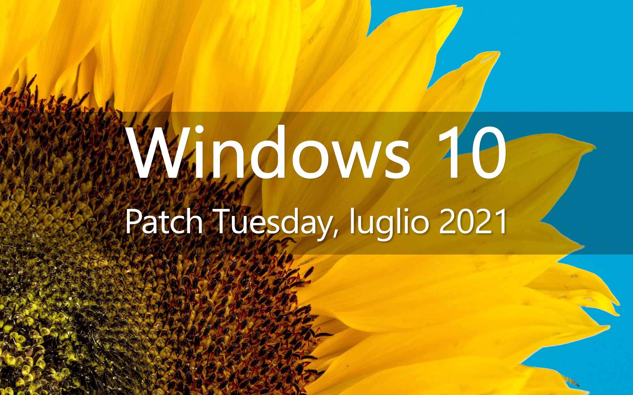 Windows 10 il Patch Tuesday di luglio in download