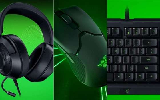 Tastiera, mouse e cuffie Razer insieme a soli 67€