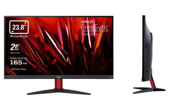 Monitor Acer gaming FHD 24 pollici 165Hz  acquistabile con Carta del Docente