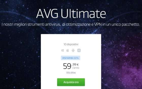 AVG Ultimate: SCONTO del 50% per 1 Anno!