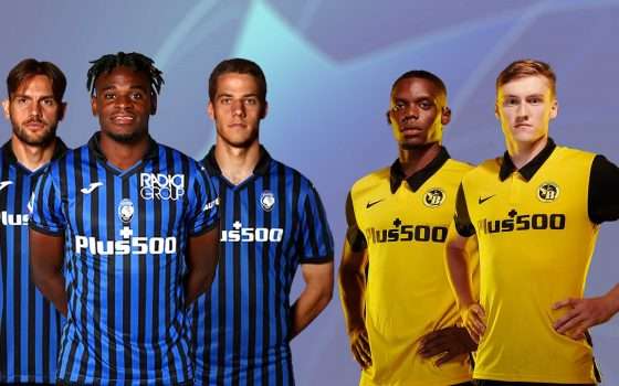 Champions: Atalanta-Young Boys nel nome di Plus500