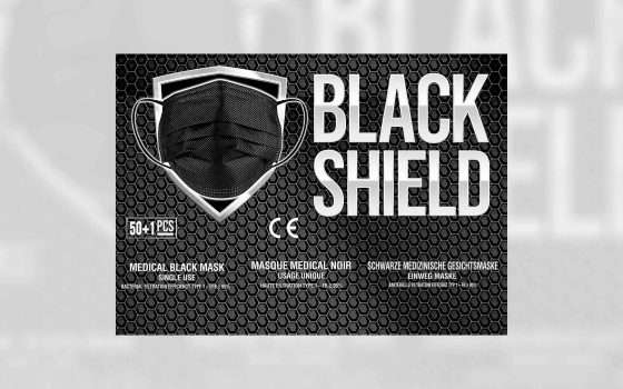 50 mascherine chirurgiche Black Shield in offerta