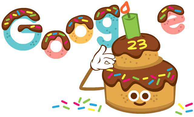 Il doodle di Google per celebrare i suoi 23 anni