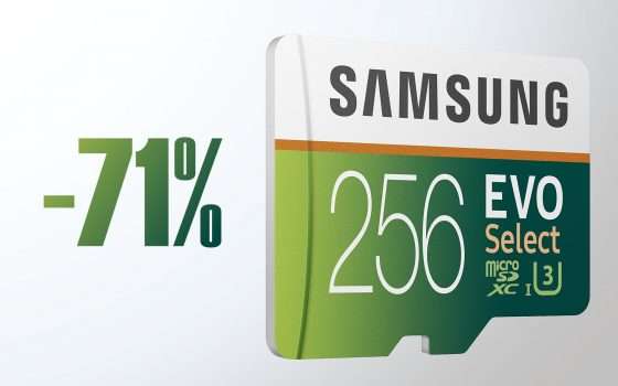 MicroSD Samsung 256GB: prezzo SUPER con un trucco