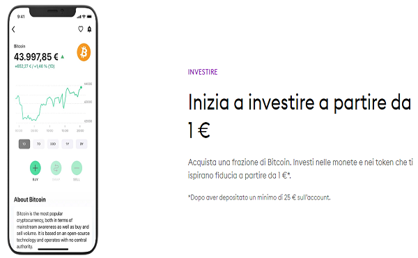 Le criptovalute attirano l’interesse delle banche, e su Bitpanda le troviamo a partire da 1€