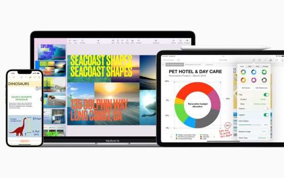 Keynote, Pages e Numbers: aggiornamento disponibile
