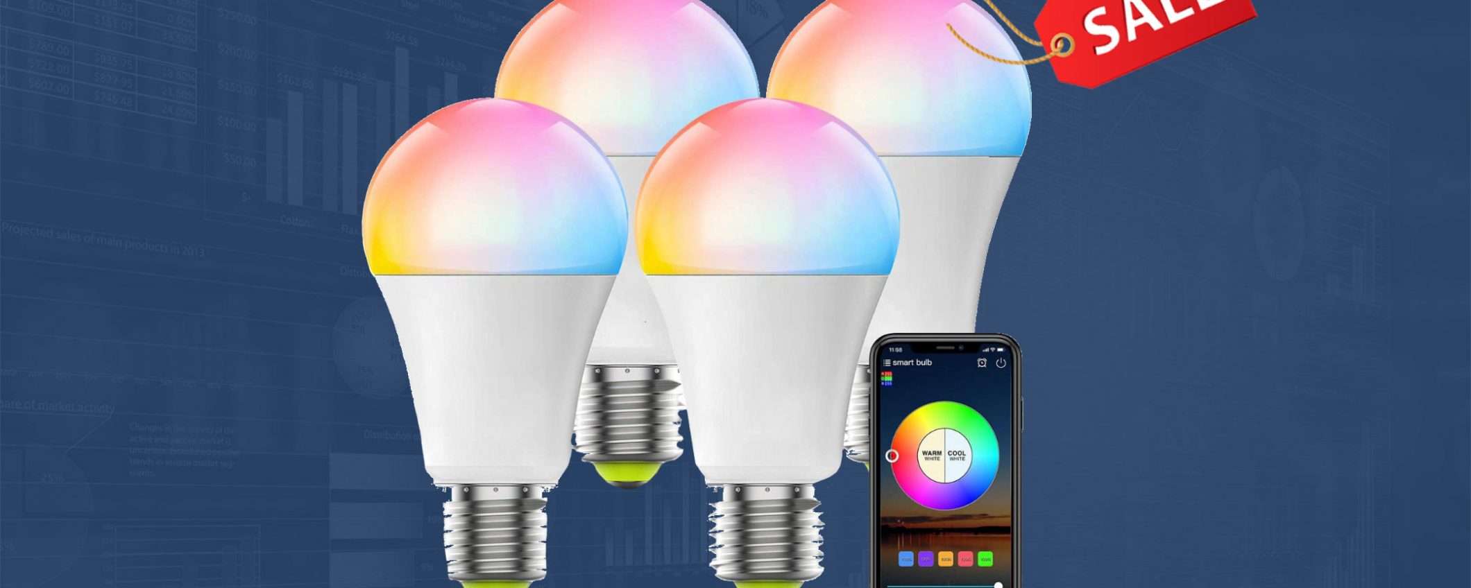 Lampadine Smart: Kit da 4 in offerta con questo COUPON (-51%)