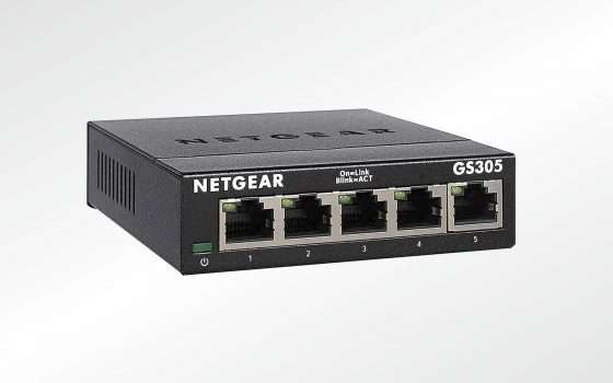 Switch Netgear 5 porte, bastano 11€: se non ora quando?