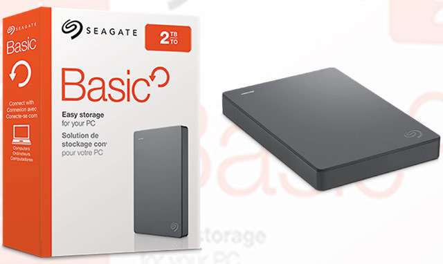 Il disco esterno da 2,5 pollici della linea Seagate Basic da 2 TB