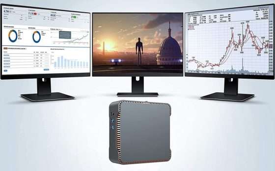 Triplo monitor ad un prezzo incredibile con questo Mini PC di Suncall