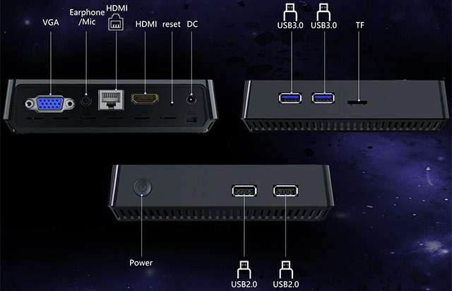 Il Mini PC di Suncall per l'intrattenimento multimediale: le porte di connessione