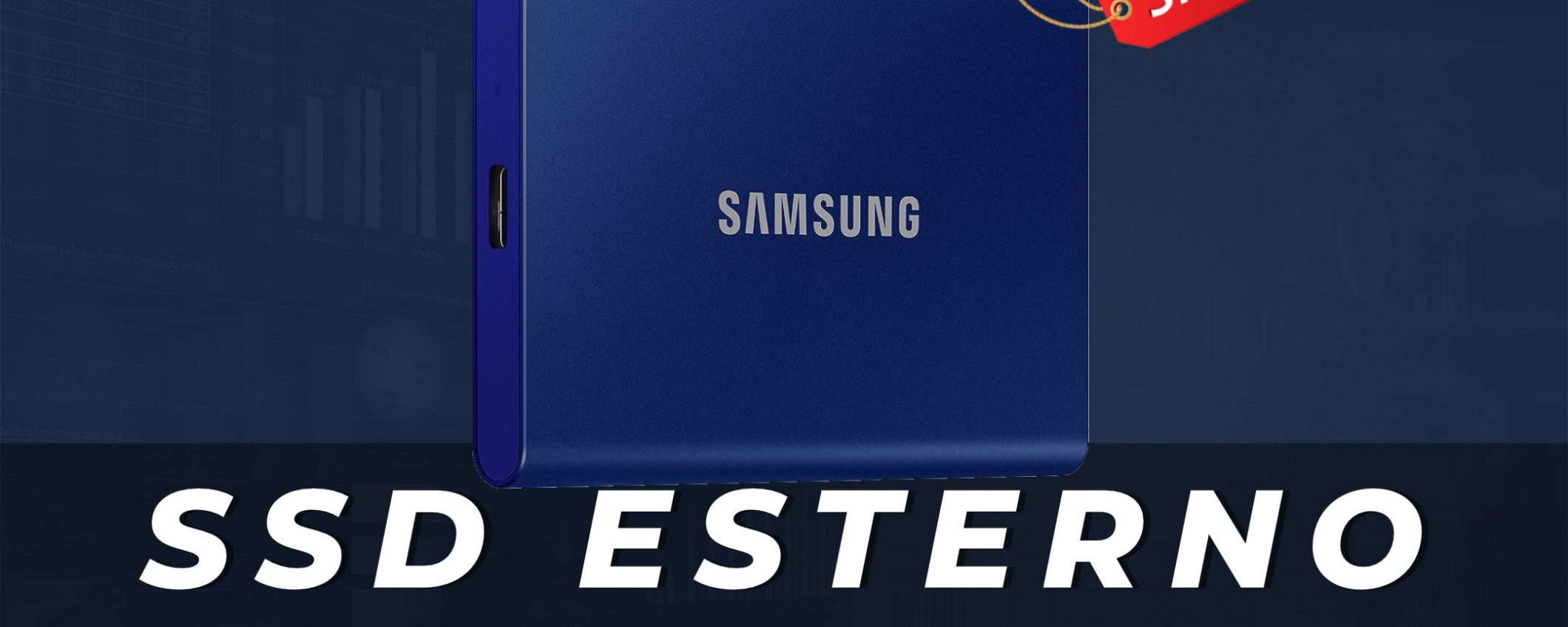 Samsung T7, SSD esterno da 500GB in offerta al 16% di sconto