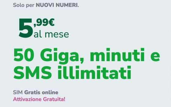 Very: Nuovo Numero a soli 5,99 euro al mese