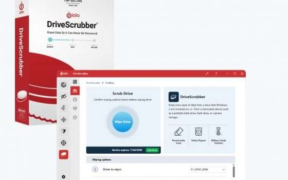 Iolo DriveScrubber: offerta su software per eliminare in sicurezza dati dal PC