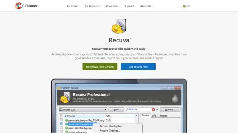 Recuva Professional 1.53.2096 free instals