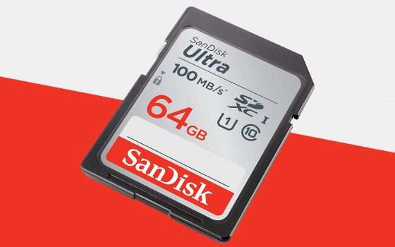 SanDisk Ultra: SD 64 GB ultraveloce a METÀ PREZZO