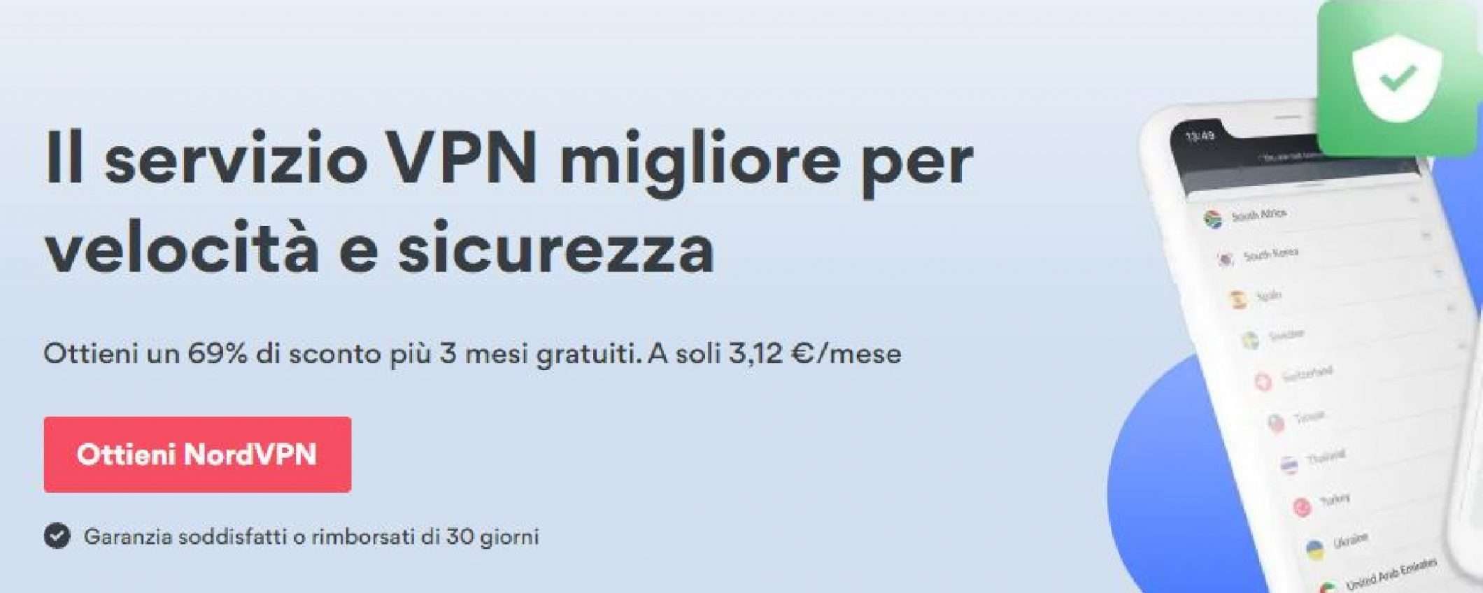 NordVPN: acquista ora la tua VPN col 69% di sconto