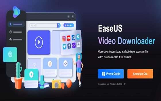 EaseUS Video Downloader: scarica video da YouTube e social con questo software in offertissima!