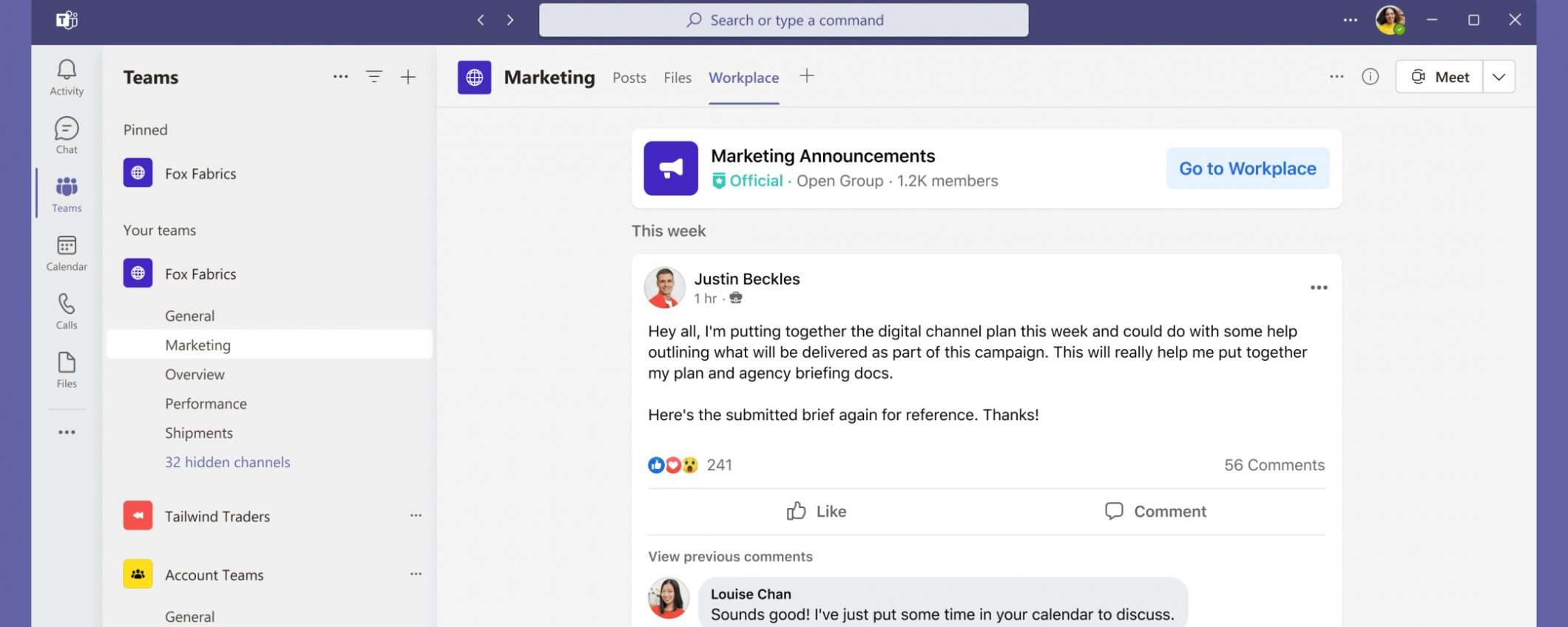 Meta integra Workplace con Microsoft Teams