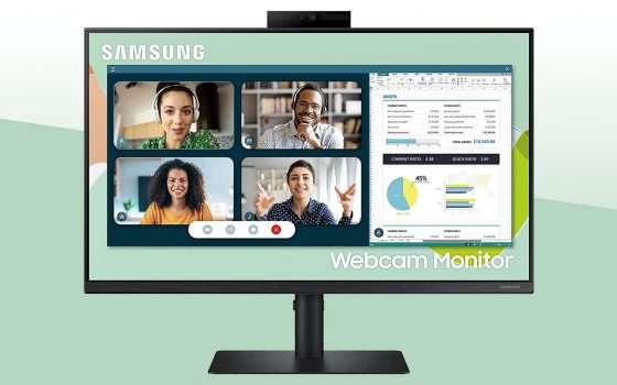 Questo monitor con webcam è in offerta su Amazon