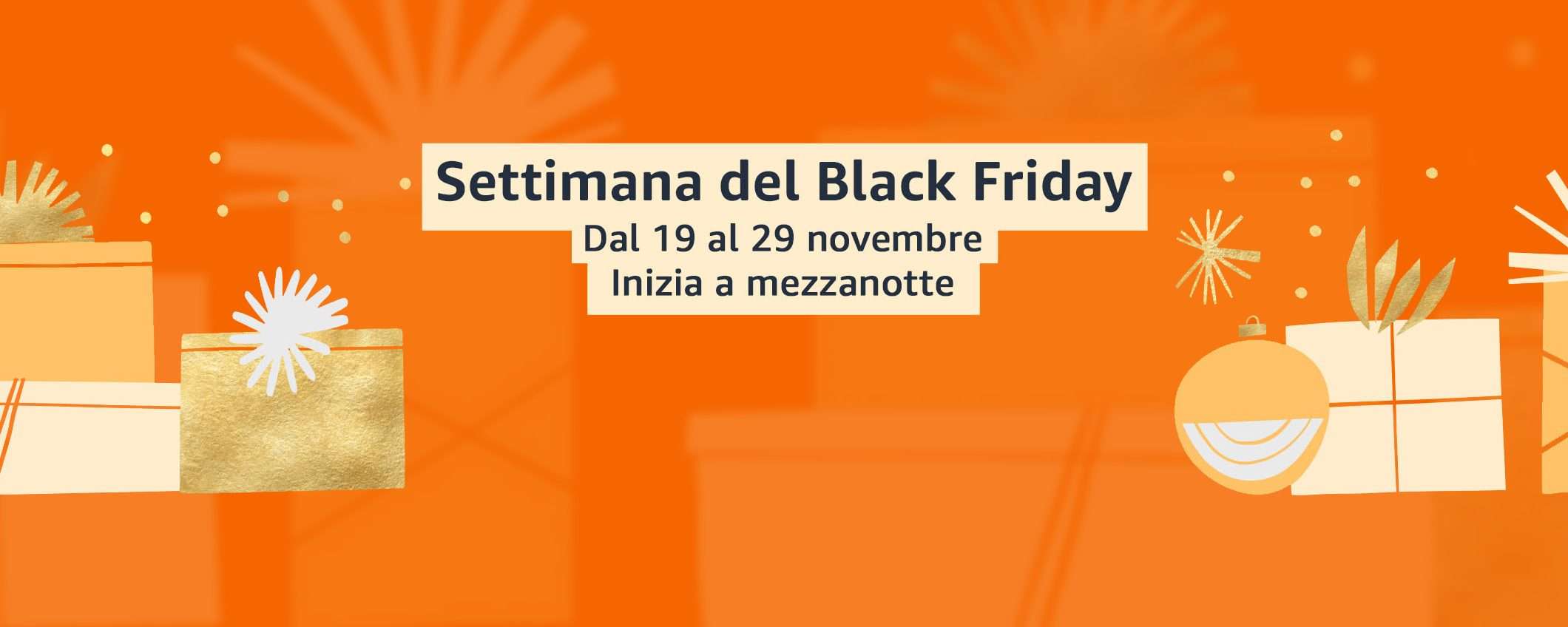Il Black Friday di Amazon inizia il 19 novembre