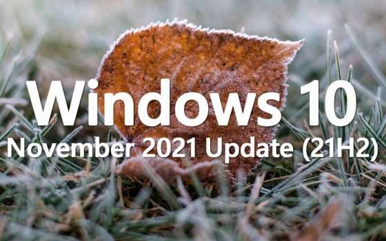 Windows 10: November 2021 Update (21H2) in download