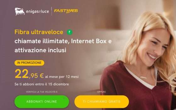 Fastweb Casa: con Eni Gas e Luce paghi 3€ in meno!